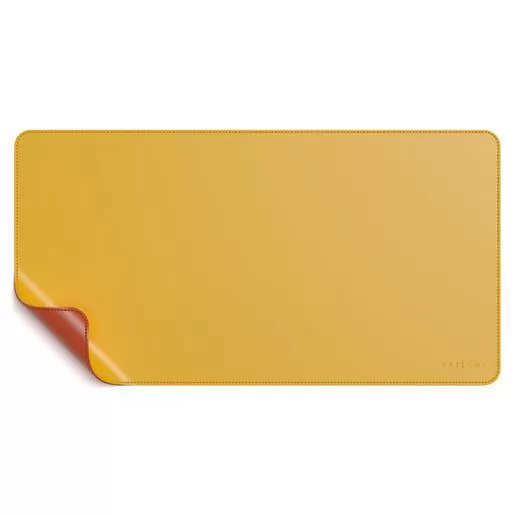 Коврик Satechi Dual Side ECO-Leather Deskmate, желтый/оранжевый