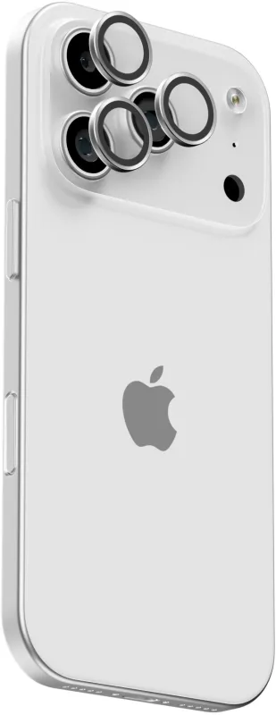 Защитное стекло камеры uBear Extreme для iPhone 17 Pro/Pro Max, серебро