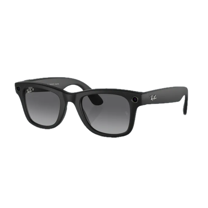 Умные очки RayBan Wayfarer M (2-е поколение), матовая черная оправа/линзы графитовый градиент
